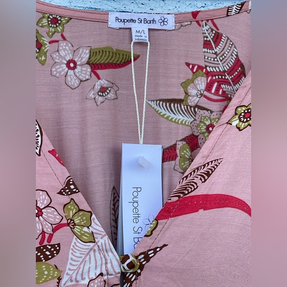 poupette st barth long kaftan amaya pink leo forest size M/L - Picture 8 of 16